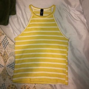 Yellow stripes tank top